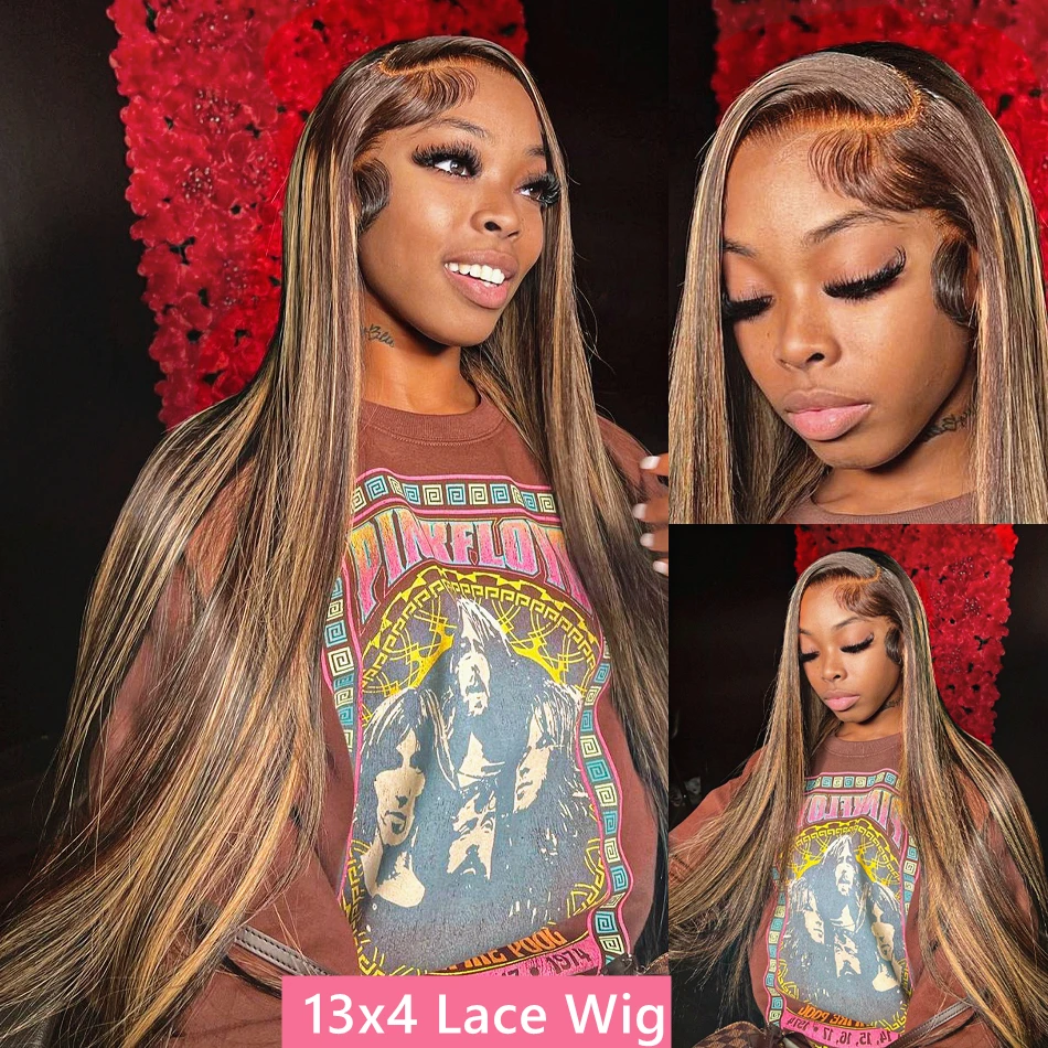 613 Blonde Body Wave Lace Front Wig - วิกผมแท้แบบลูกไม้ด้านหน้า 13x4 สีน้ำตาล ชมพู ฟ้า วิกผมบราซิลเลียนสีบลอนด์