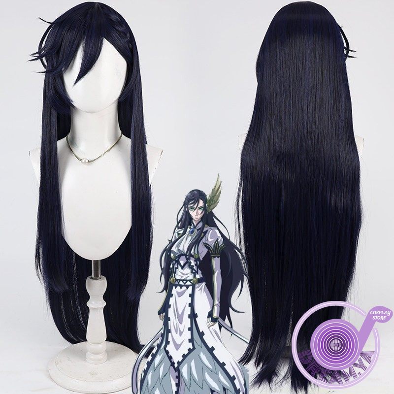 Synthetic Wigs - วิกผมคอสเพลย์บรุนฮิลด์ รีเคิร์ด ออฟ ราแกนโรก สีน้ำเงินกรมท่า 100
