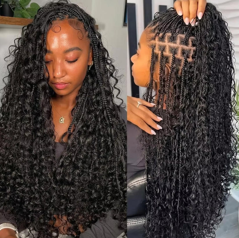 Water Wave Bulk Human Hair For Braiding - ผมแท้แบบเป็นมัด ลอนลึก น้ำหนัก 110 กรัม 2
