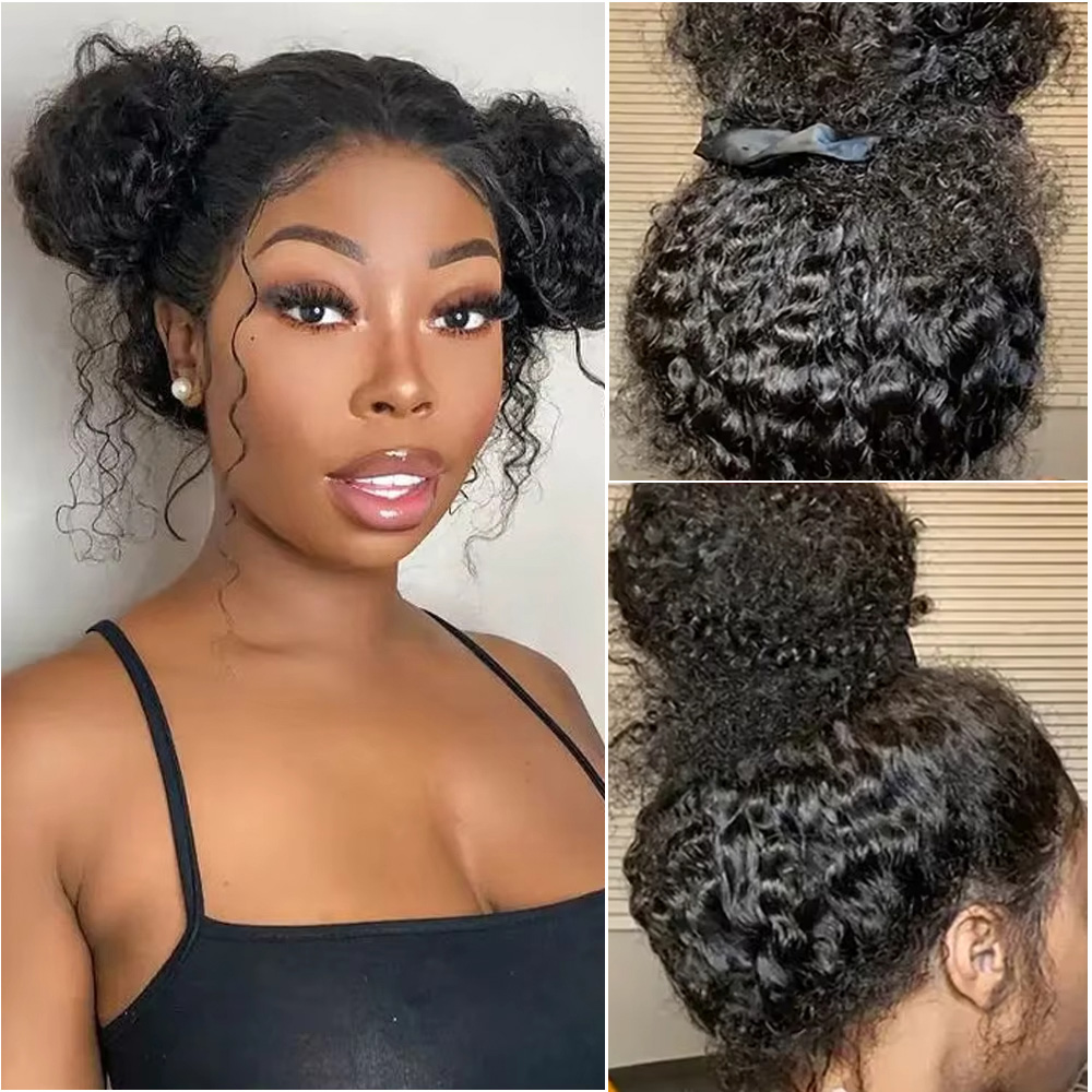 Hd Lace Frontal Wig Human Hair Pre Plucked - วิกผมลูกไม้เต็มศีรษะ 28 46 นิ้ว ทรงลอนลึก 7x6