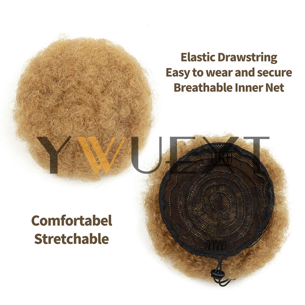 YWUEXT หางม้าแบบ Afro Kinky Pu - Drawstring Afro Curly Puff Ponytail บทวิจารณ์และราคา
