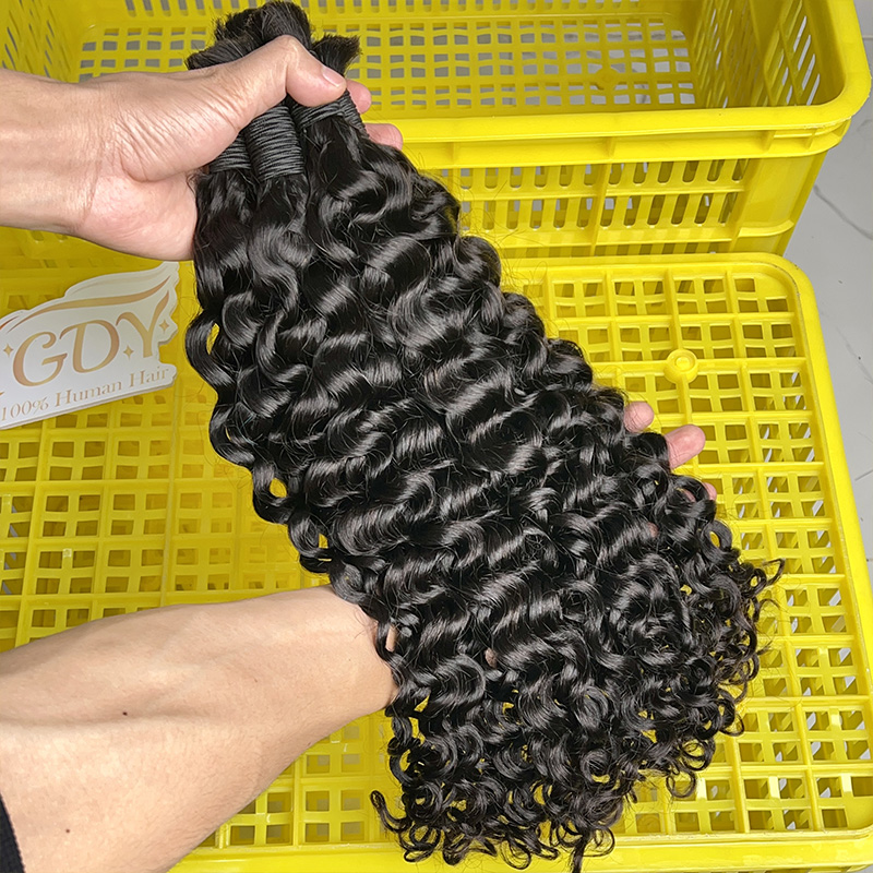ผมแท้ 100% สำหรับถักเปีย แบบลอ - Water Wave Bulk Human Hair For Braiding บทวิจารณ์และราคา