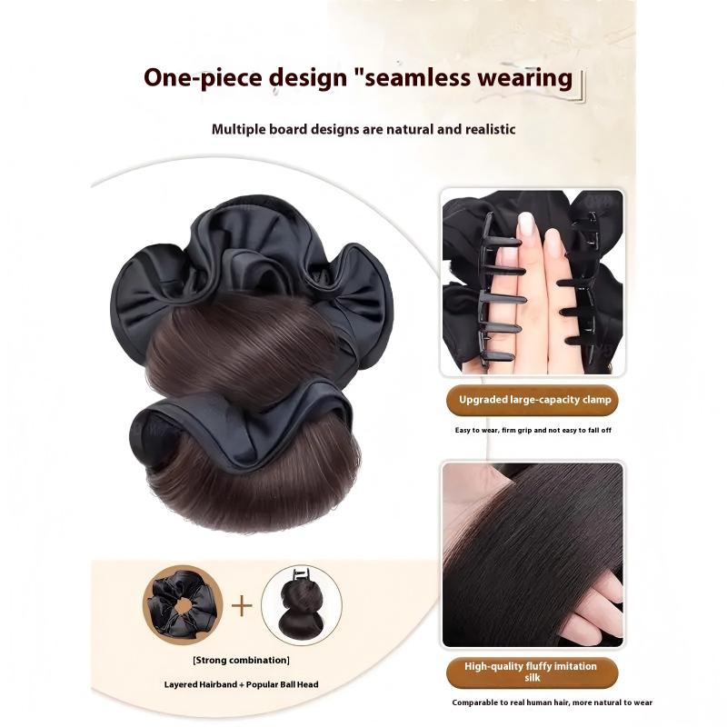 ผมปลอมทรงดัดงอแบบไม่ต้องใช้เคร - Claw Clip Messy Bun Hair Piece บทวิจารณ์และราคา