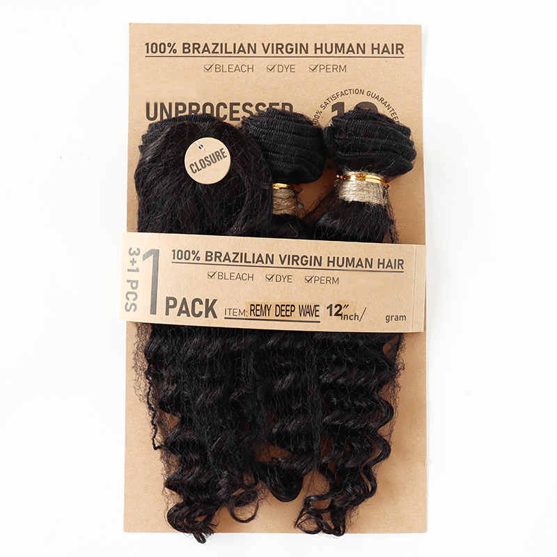 ผมแท้แบบลอนลึก ลอนบอดี้เวฟ ผมต - Deep Wave 3 Bundles With Closure บทวิจารณ์และราคา