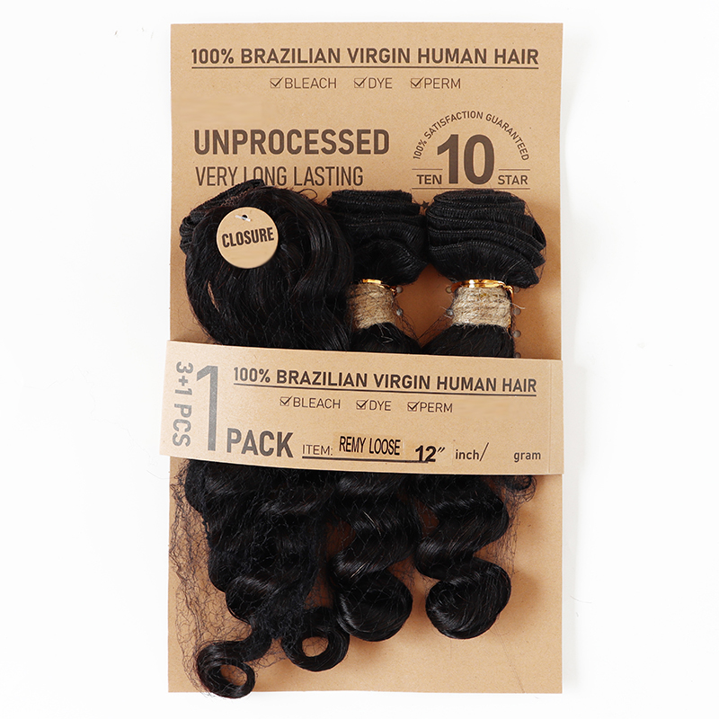 ผมแท้แบบลอนลึก ลอนบอดี้เวฟ ผมต - Deep Wave 3 Bundles With Closure บทวิจารณ์และราคา
