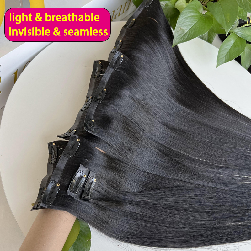 ต่อผมแบบคลิปหนีบ 7 ชิ้น แบบไร้ - Seamless Clip In Hair Extensions Human Hair บทวิจารณ์และราคา
