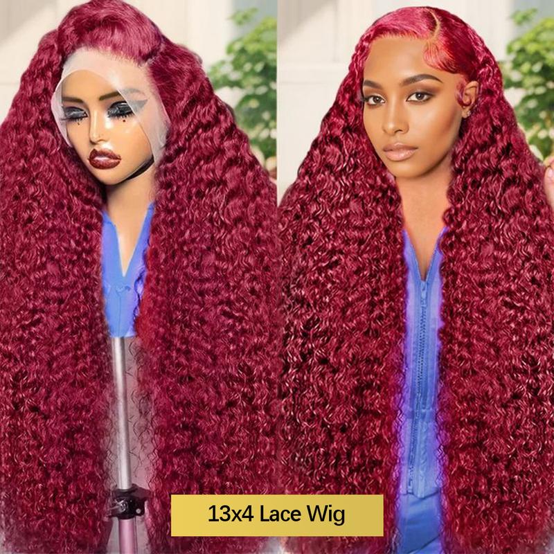 วิกผมลูกไม้ด้านหน้า 99j ลอนคลื - Hd Lace Frontal Wig Human Hair Pre Plucked บทวิจารณ์และราคา