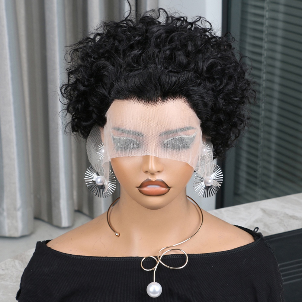 วิกผมทรงพิกซี่คัท ผมแท้ วิกผมห - Short Pixie Cut Wig Human Hair Cheap บทวิจารณ์และราคา