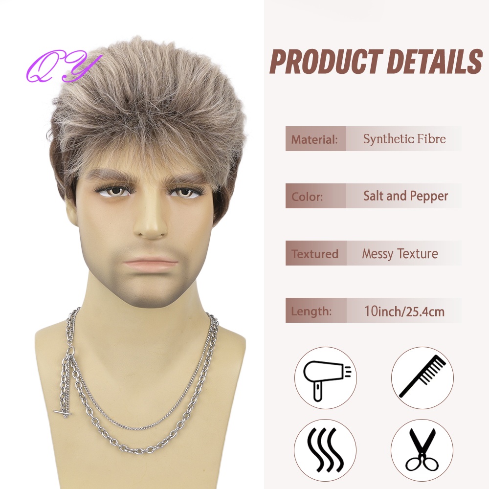 วิกผมสั้นสีน้ำตาลฟลาซเซนสังเคร - Synthetic Wigs บทวิจารณ์และราคา