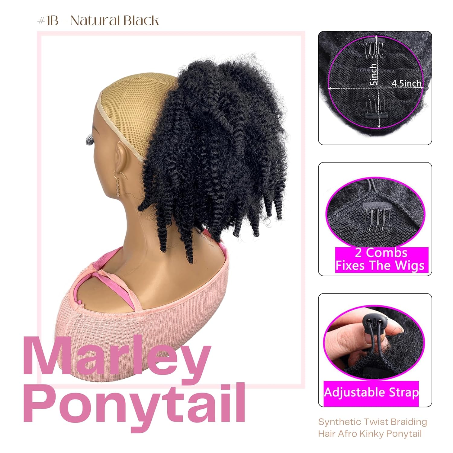 ผมมาร์เลย์แบบสั้น 12 นิ้ว หางม - Drawstring Afro Curly Puff Ponytail บทวิจารณ์และราคา