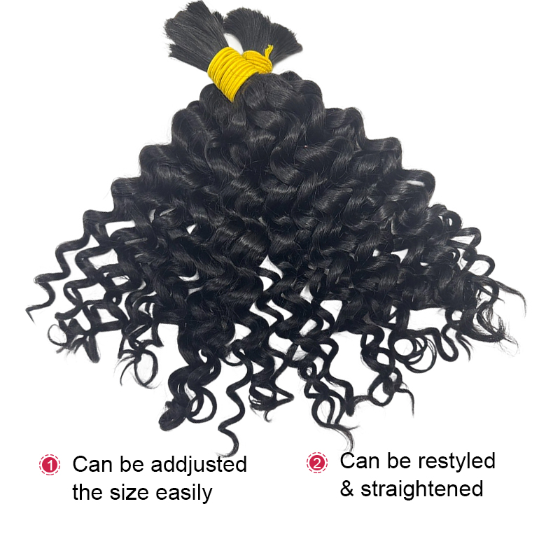 ผมมนุษย์แบบลอนคลื่นสำหรับถักเป - Water Wave Bulk Human Hair For Braiding บทวิจารณ์และราคา
