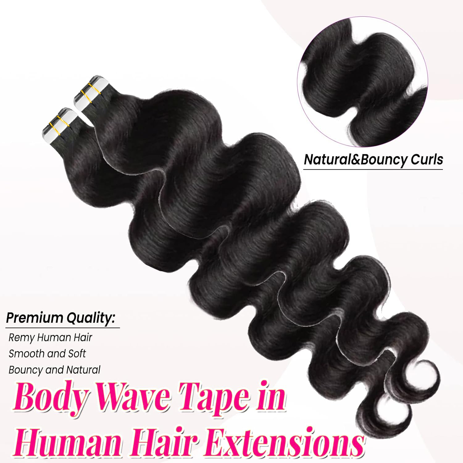 เทปต่อผมแท้แบบ Body Wave 20 ชิ - Invisible Tape In Extensions Real Hair บทวิจารณ์และราคา
