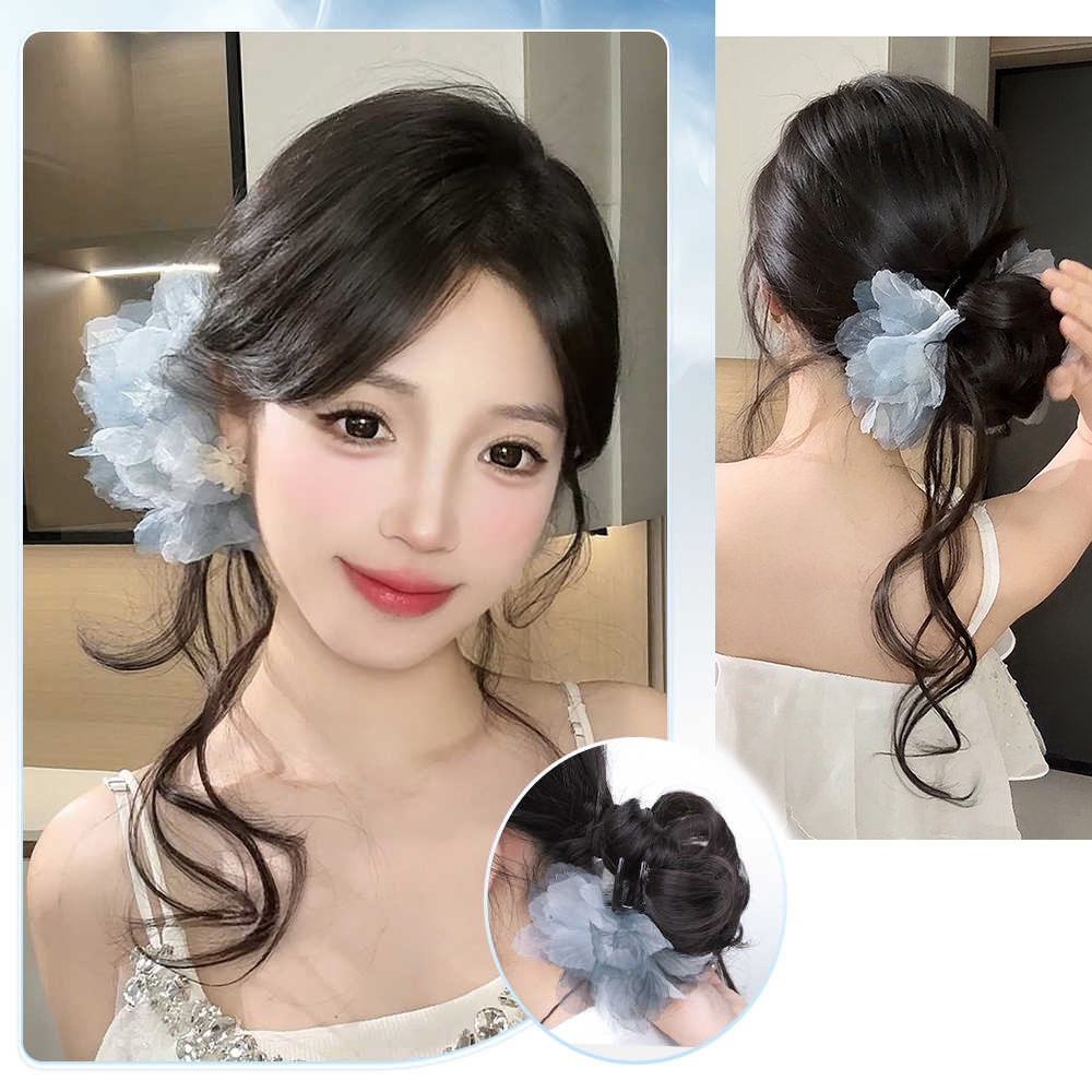 ผมปลอมแบบสั้น หยักศก ฟูฟ่อง ทร - Claw Clip Messy Bun Hair Piece บทวิจารณ์และราคา