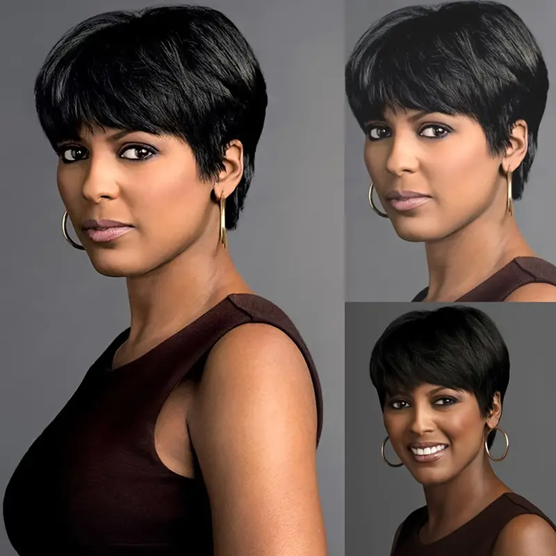 วิกผมทรงพิกซี่สั้น ทำจากผมแท้ส - Short Pixie Cut Wig Human Hair Cheap บทวิจารณ์และราคา