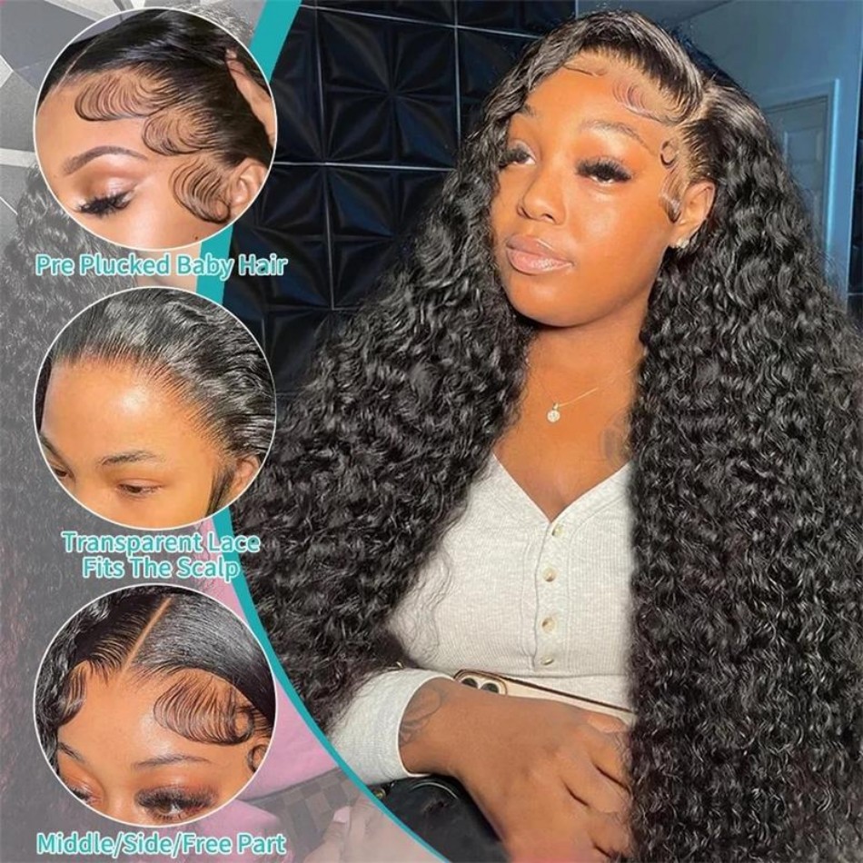 วิกผมลูกไม้ด้านหน้าลอนลึก 30 น - Hd Lace Frontal Wig Human Hair Pre Plucked บทวิจารณ์และราคา
