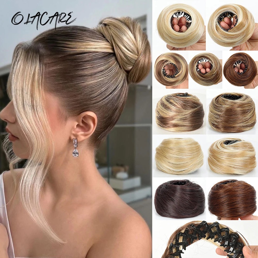 กิ๊บหนีบผมแบบมินิสังเคราะห์ สำ - Claw Clip Messy Bun Hair Piece บทวิจารณ์และราคา